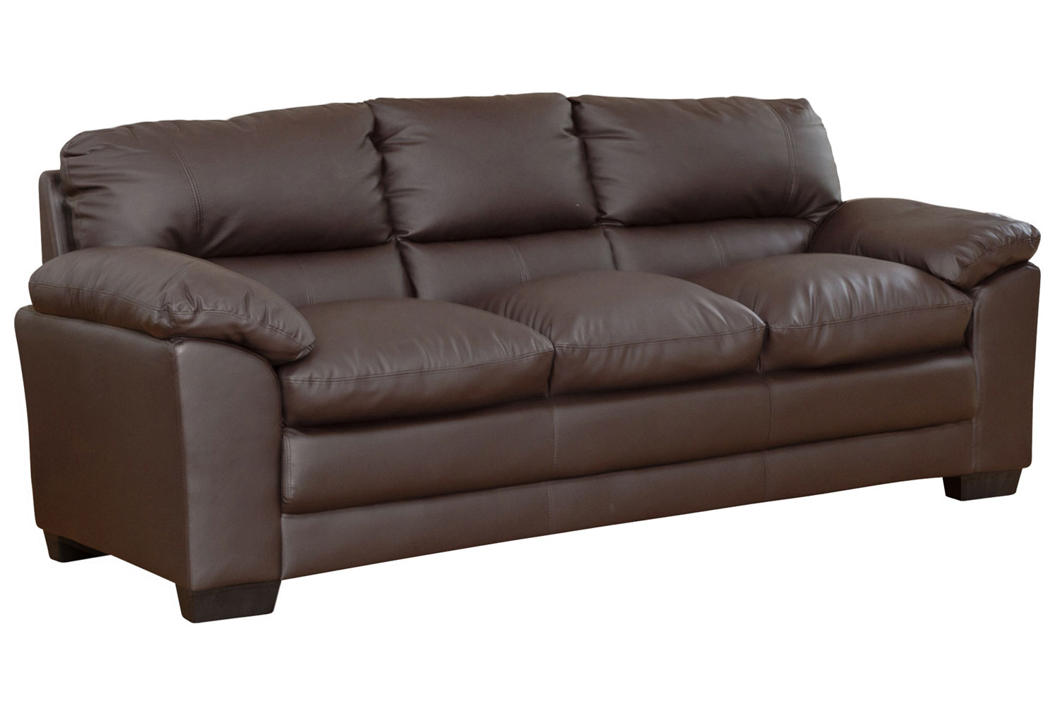 Edmund Leather 3 Seater Sofa, Brown