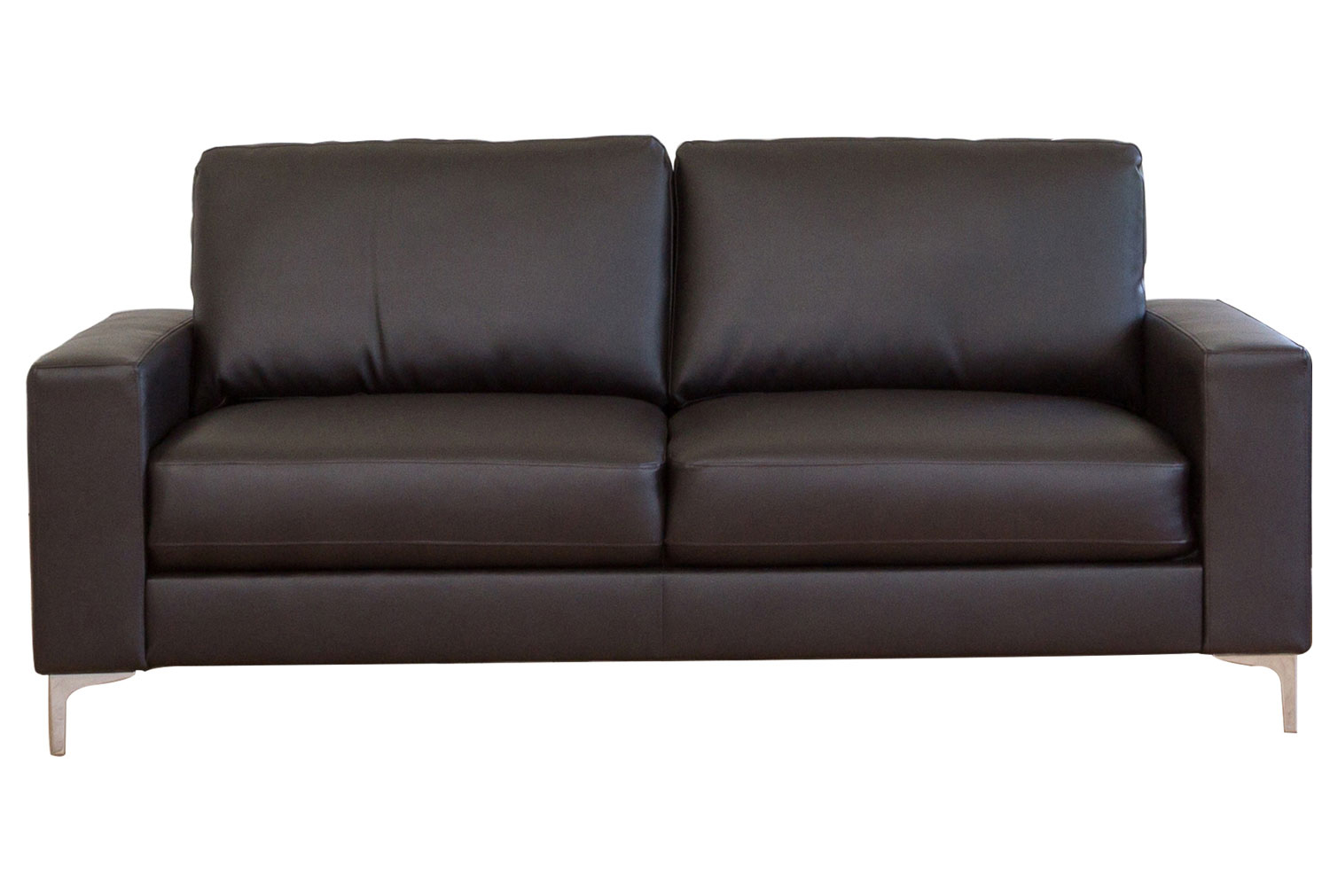 Lendl Leather 3 Seater Reception Sofa, Brown