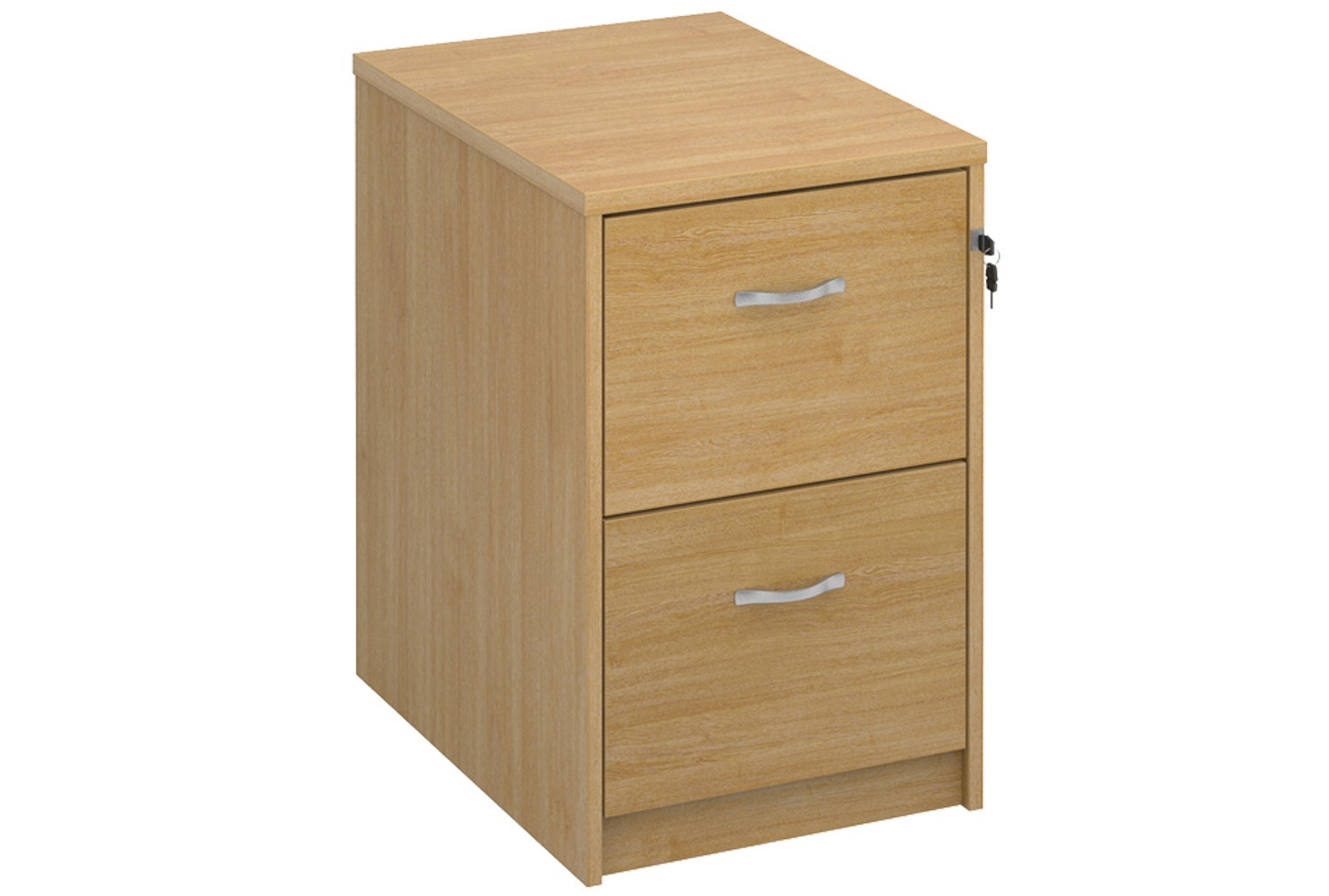 Wooden Filing Cabinets, 2 Drawer - 48wx66dx73h (cm), Oak