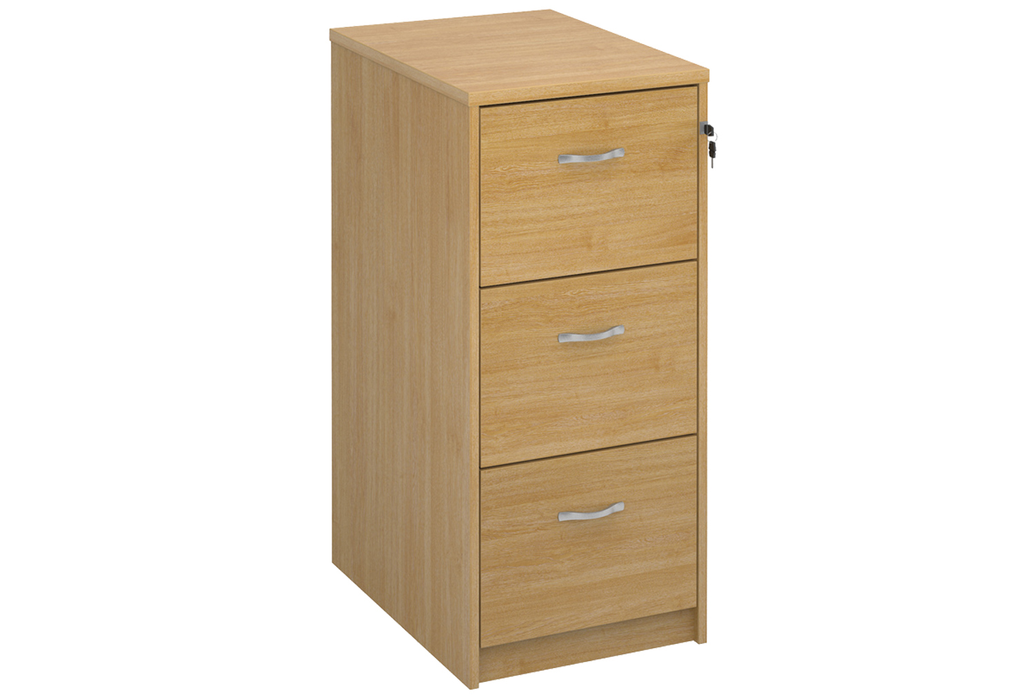 Wooden Filing Cabinets, 3 Drawer - 48wx66dx105h (cm), Oak, Fully Installed