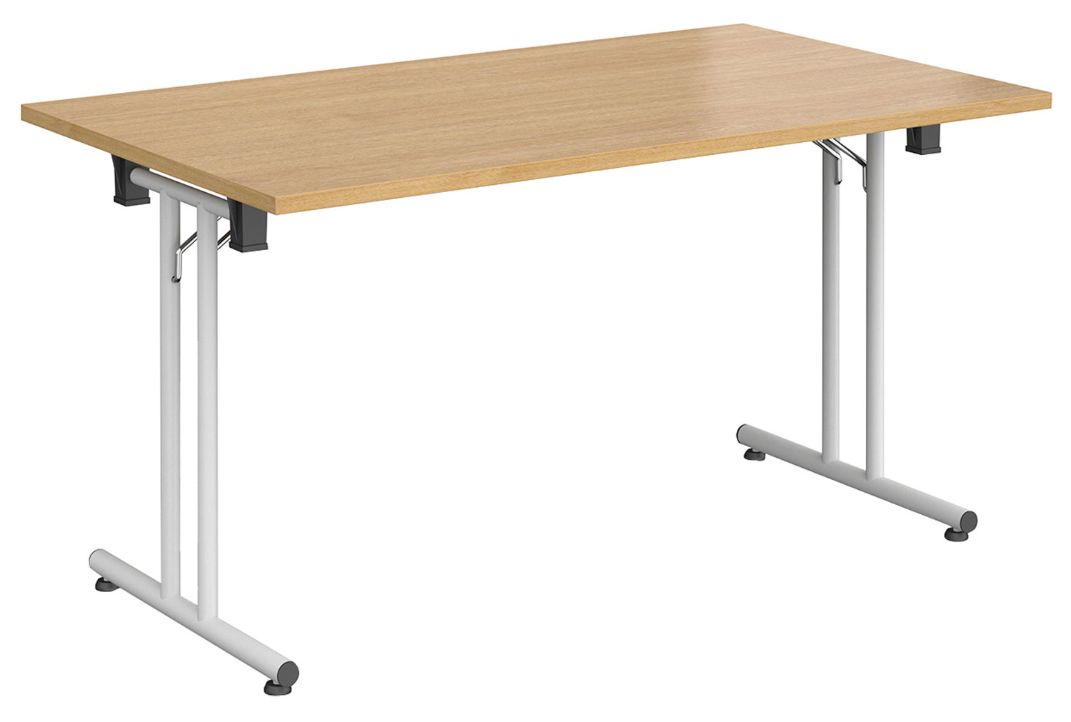 Bogdan Rectangular Folding Table, 140wx80dx73h (cm), Oak, Fully Installed