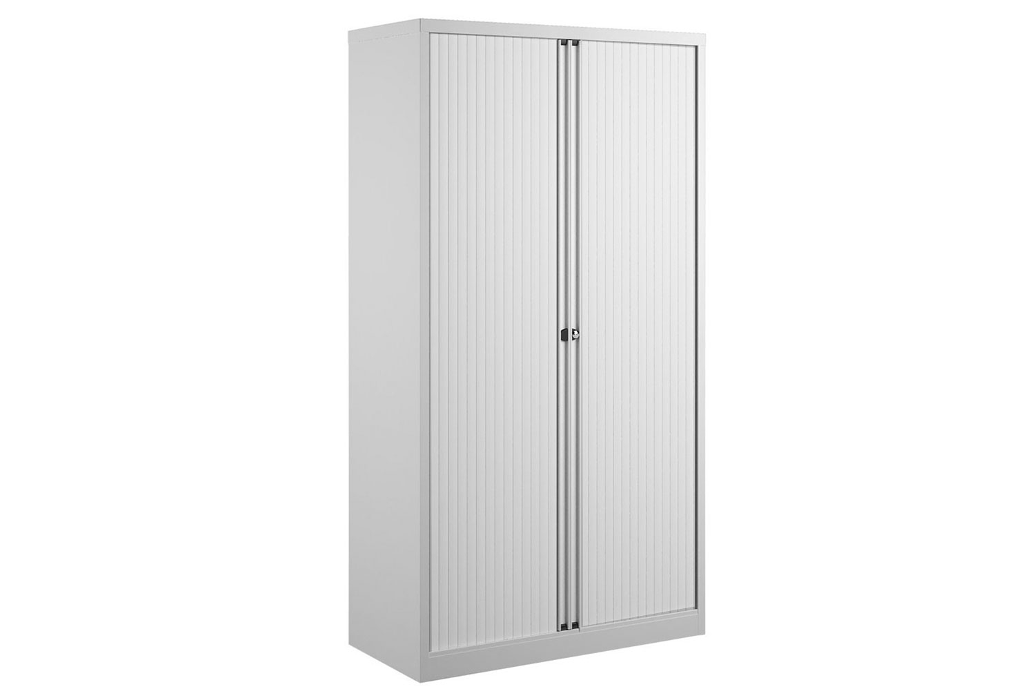 Economy Tambour Office Cupboards, 100wx47dx199h (cm), White, Express Delivery