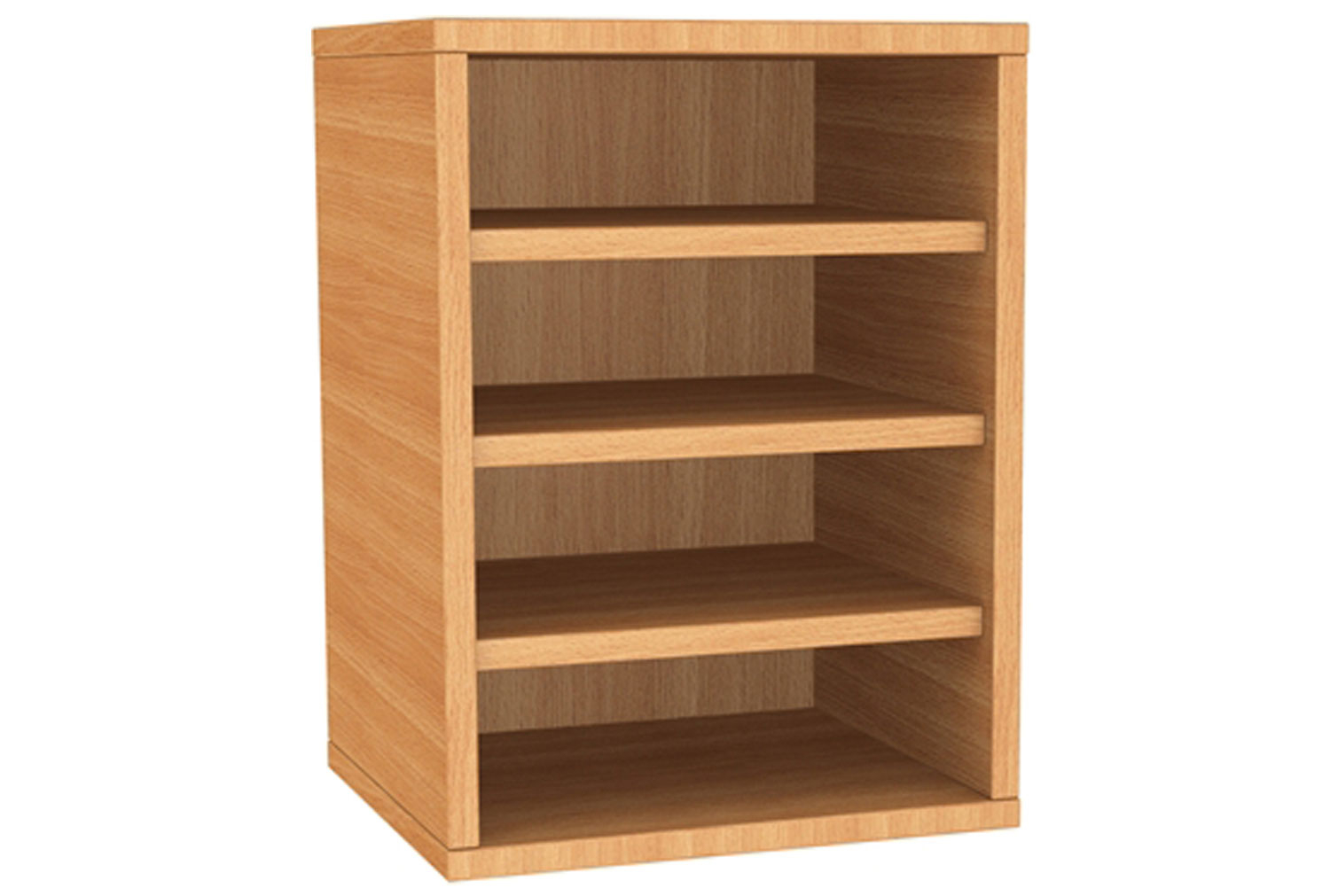 Wall Mounted Pigeon Hole Unit With 4 Compartments, Beech