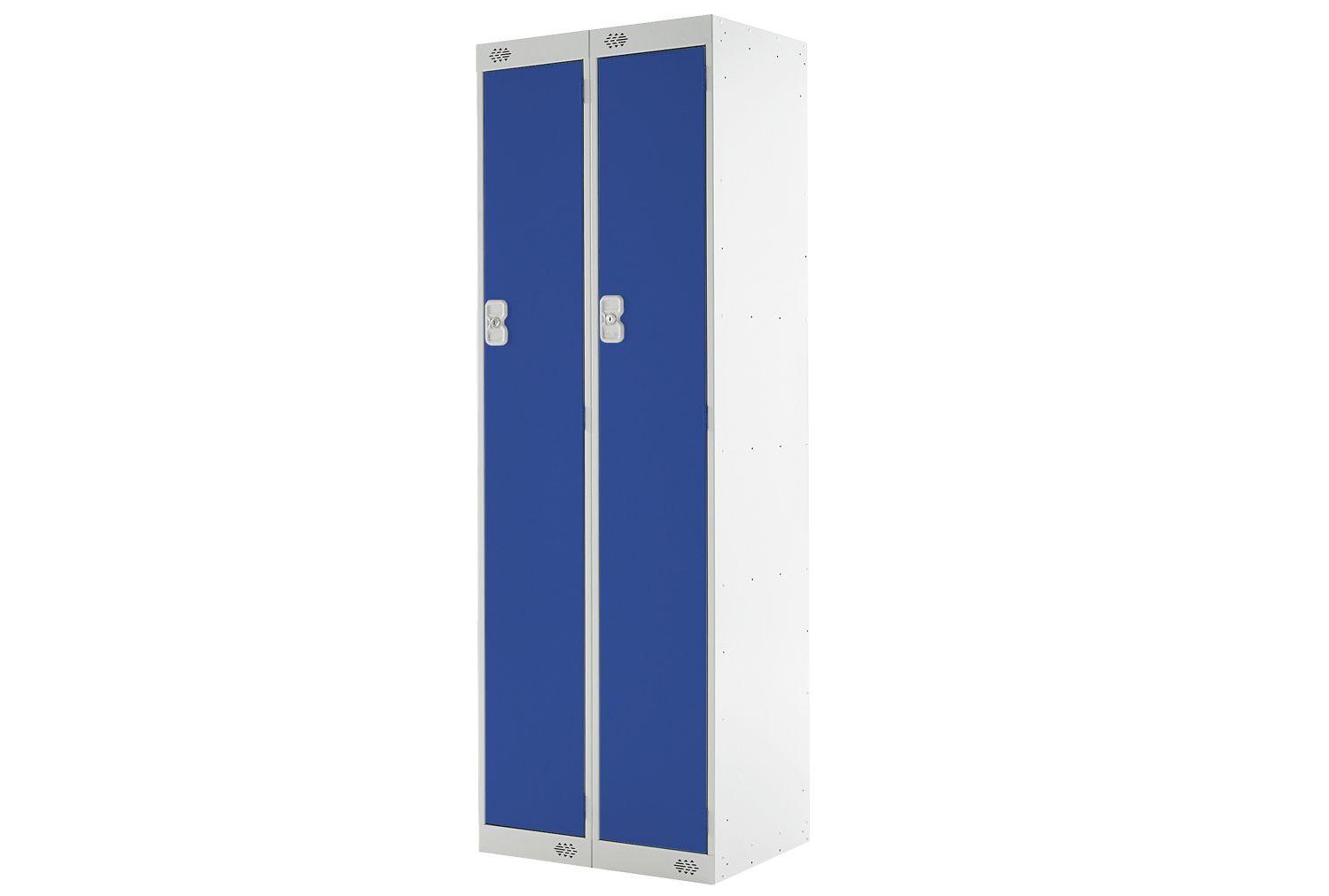 Economy Slimline Twin Lockers, 45wx45dx180h (cm), Cam Lock (2 Keys), Blue
