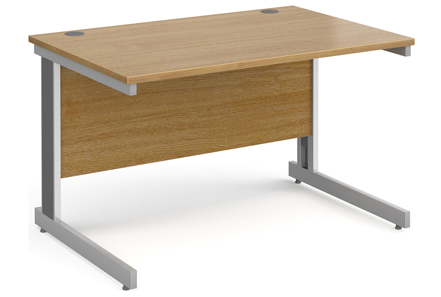 Tully Deluxe Rectangular Office Desk, 120wx80dx73h (cm), Oak, Fully Installed