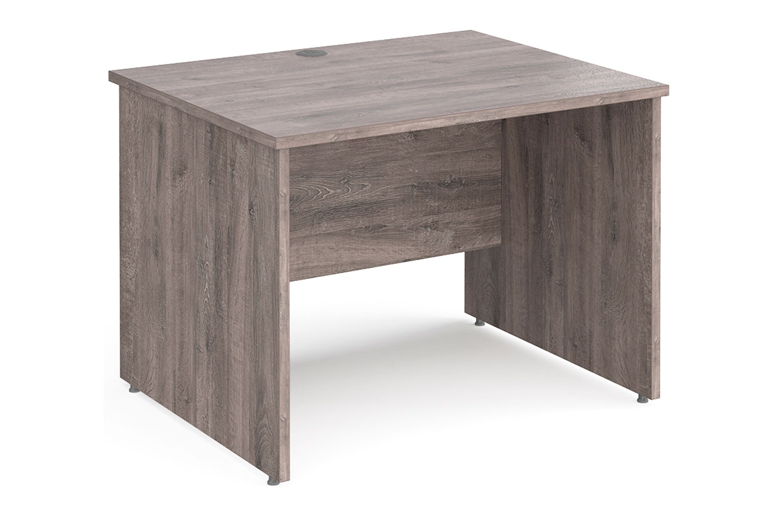 Tully Panel End Rectangular Office Desk, 100wx80dx73h (cm), Grey Oak