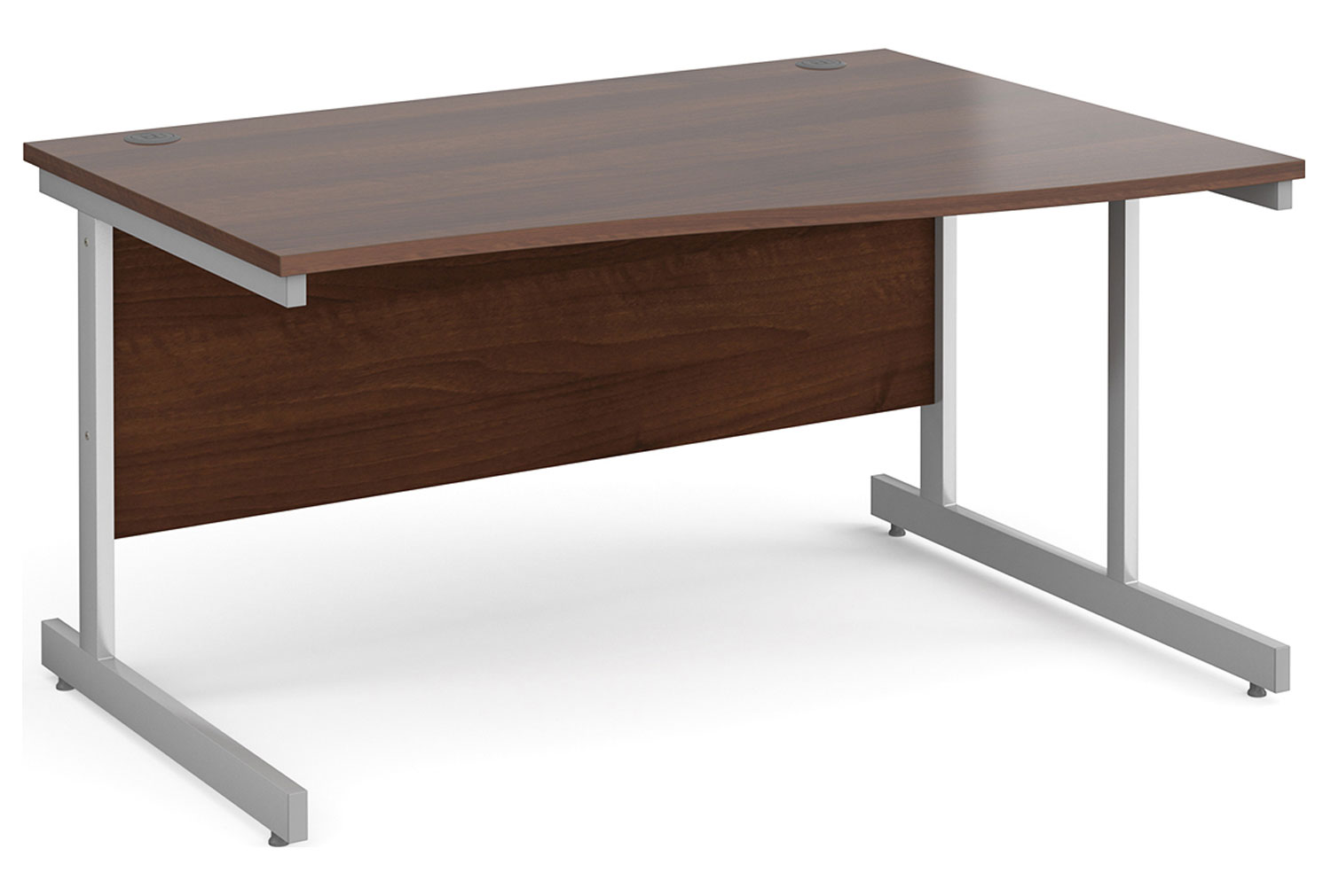 Tully I Right Hand Wave Office Desk, 140wx99/80dx73h (cm), Walnut
