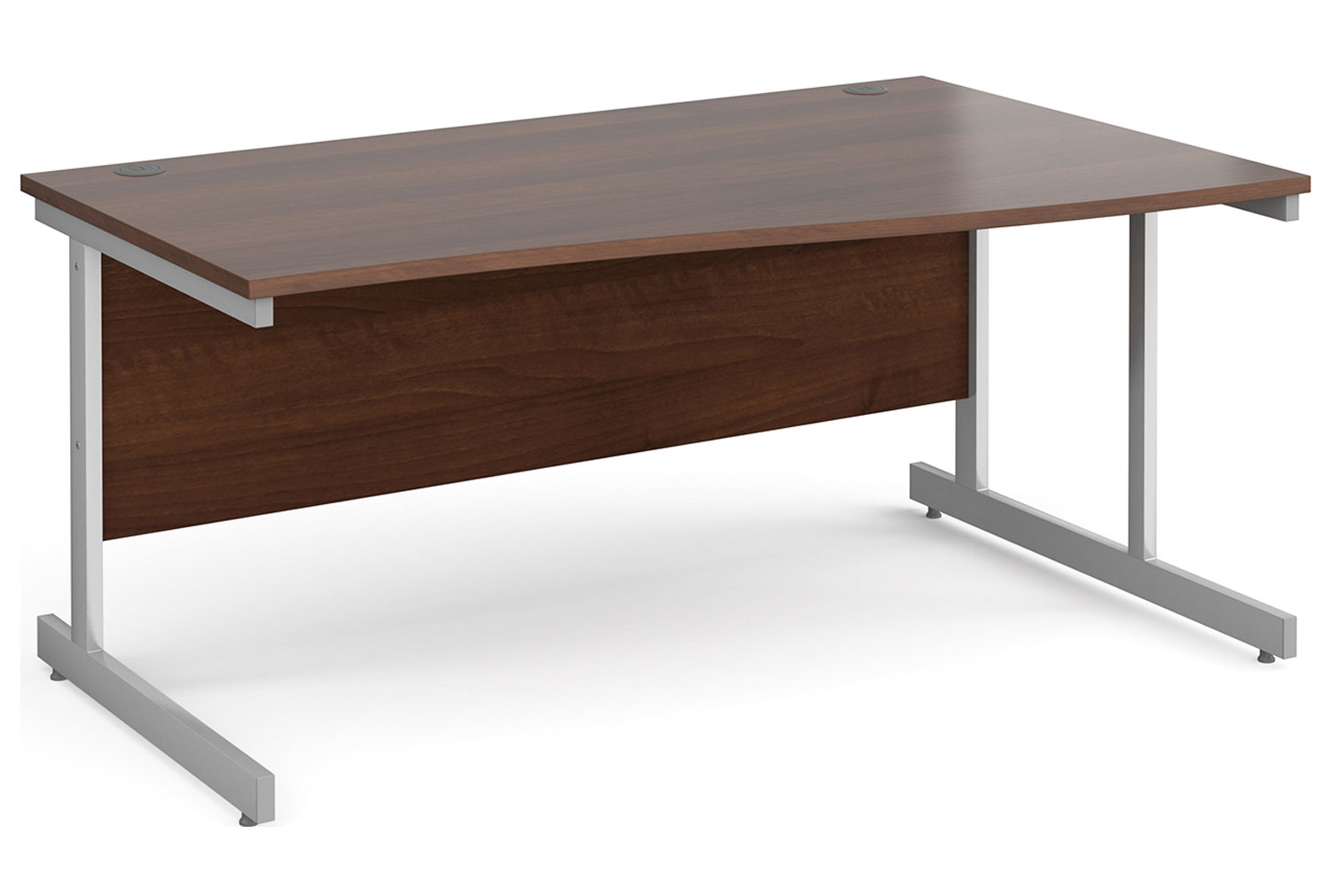 Tully I Right Hand Wave Office Desk, 160wx99/80dx73h (cm), Walnut