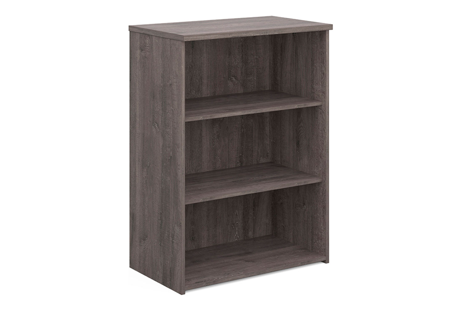 Tully Office Bookcases, 2 Shelf - 80wx47dx109h (cm), Grey Oak, Express Delivery