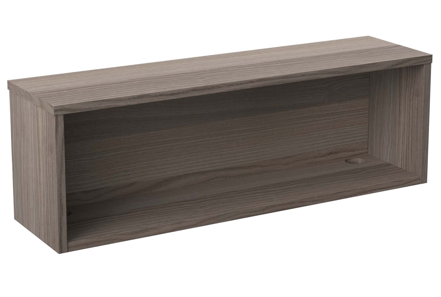 Embrace Modular Reception Desk, Rectangular Hutch 120w (cm), Grey Oak