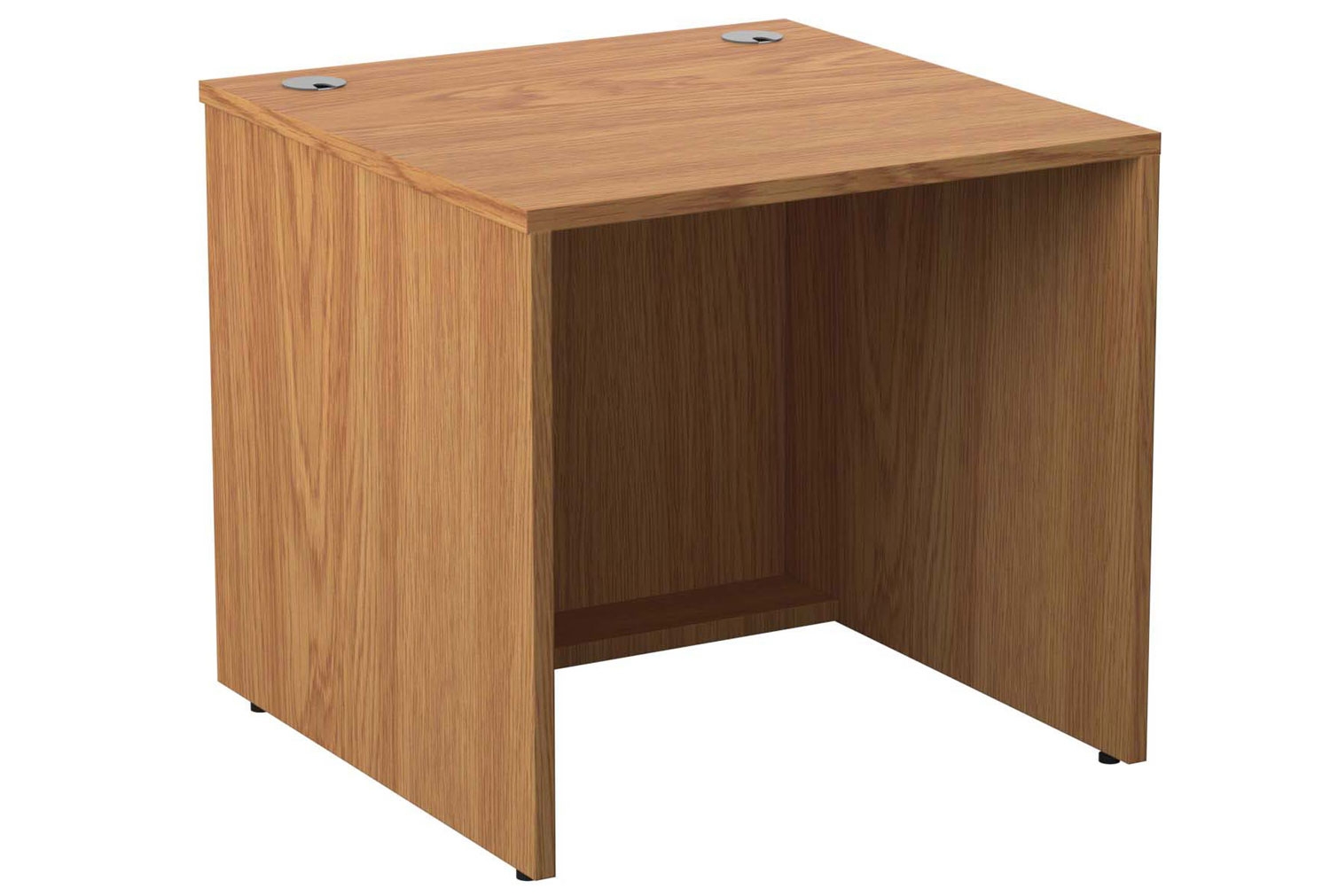 Embrace Modular Reception Desk, Rectangular Base 80w (cm), Oak, Fully Installed