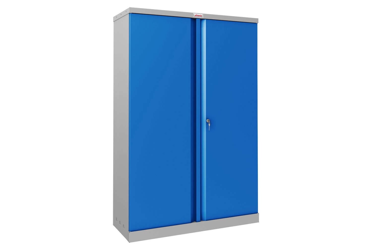 Phoenix SCL Steel Storage Office Cupboards With Key Lock, 3 Shelf - 92wx37dx140h (cm), Blue, Express Delivery