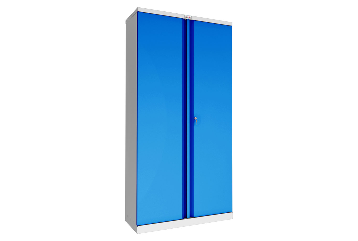 Phoenix SCL Steel Storage Office Cupboards With Key Lock, 4 Shelf - 92wx37dx183h (cm), Blue, Express Delivery