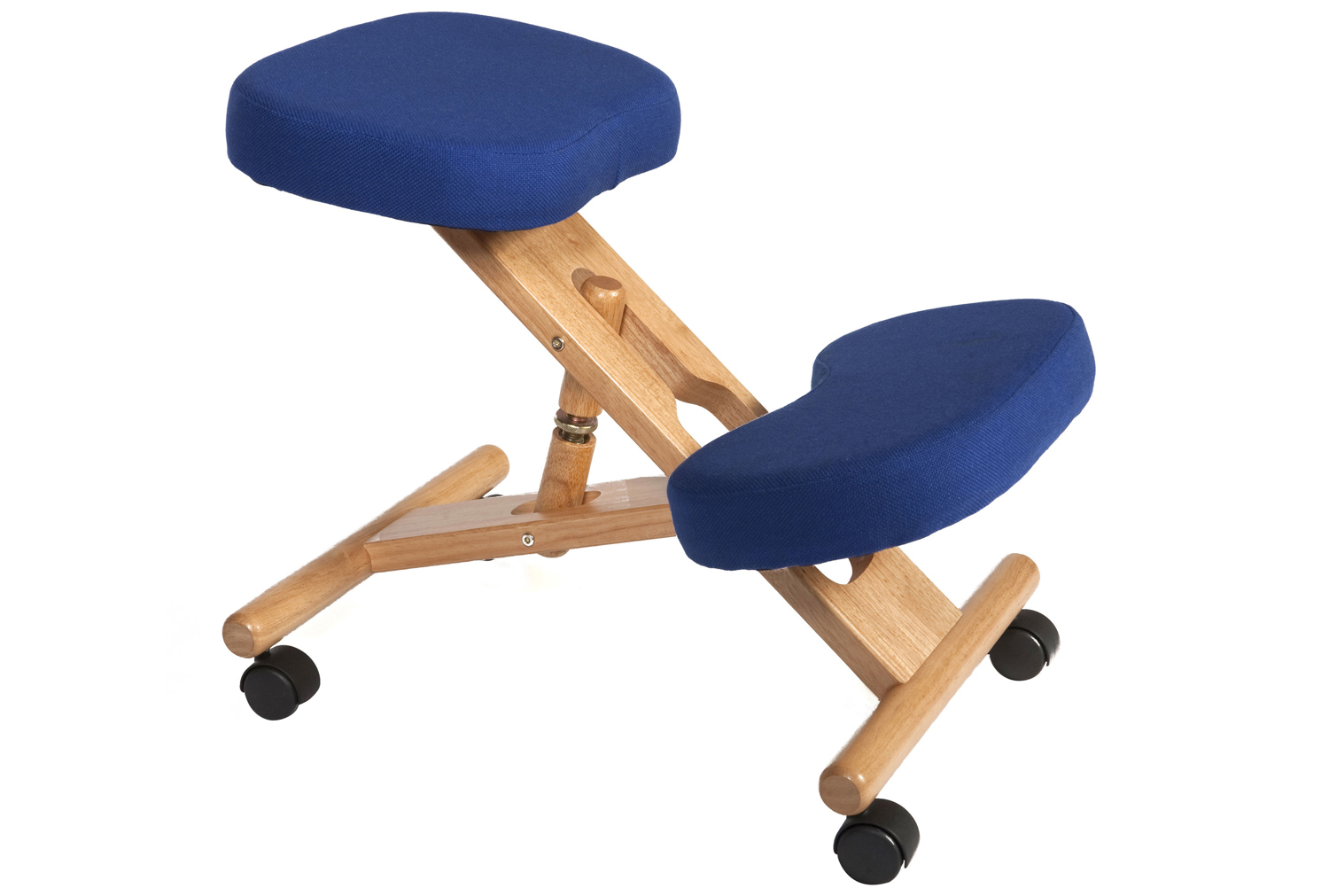 Wood Framed Kneeling Office Chair, Blue