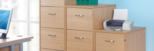 Paper File Cabinet Wooden Filling 5 Drawers Home Office Storage Shelves Rack UK 