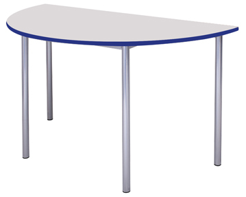 Educate Premium Cylinder Leg Semi-Circular Classroom Tables (PU Edge)