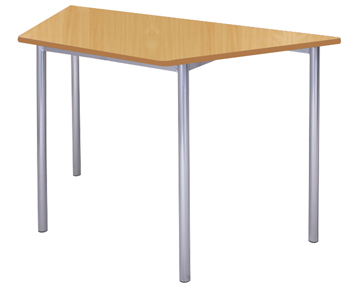 Educate Premium Cylinder Leg Trapezoidal Classroom Tables (MDF Edge)
