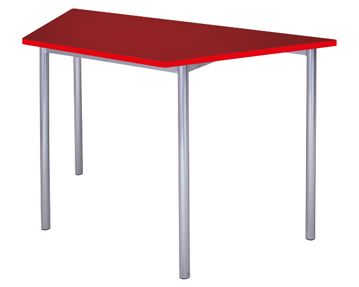 Educate Premium Cylinder Leg Trapezoidal Classroom Tables (PVC Edge)