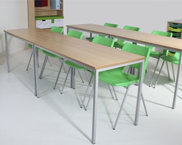 Educate Rectangular Spiral Stacking Classroom Tables