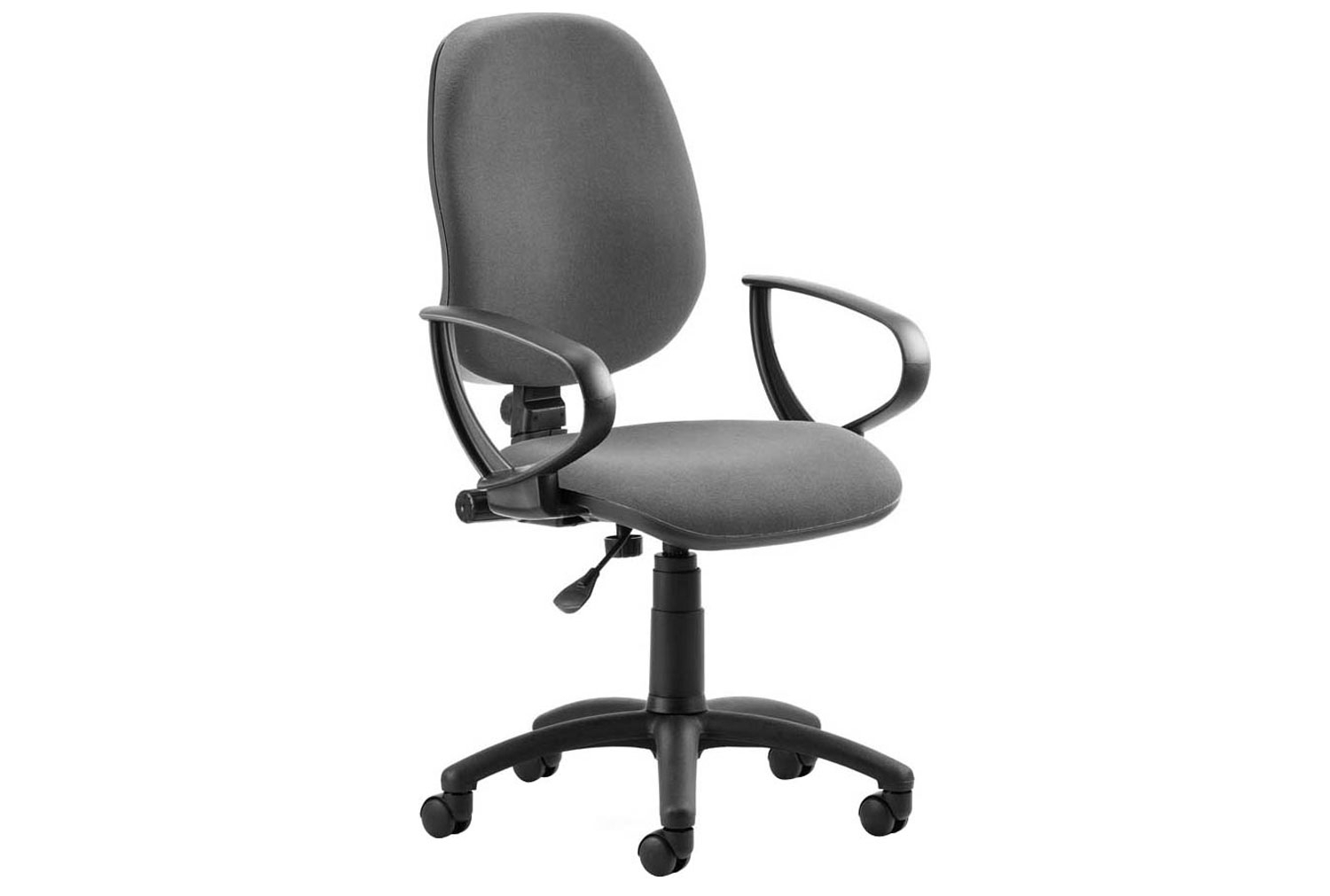 Lunar 1 Lever Operator Office Chair With Fixed Arms, Charcoal