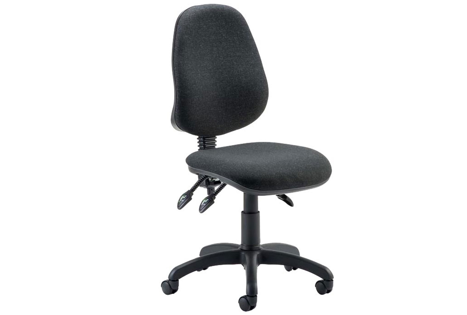 Lunar 3 Lever Operator Office Chair With No Arms, Charcoal