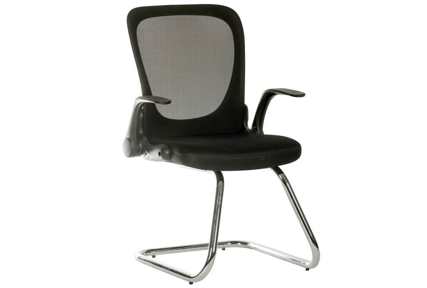 Patch Mesh Back Visitor Office Chair, Black