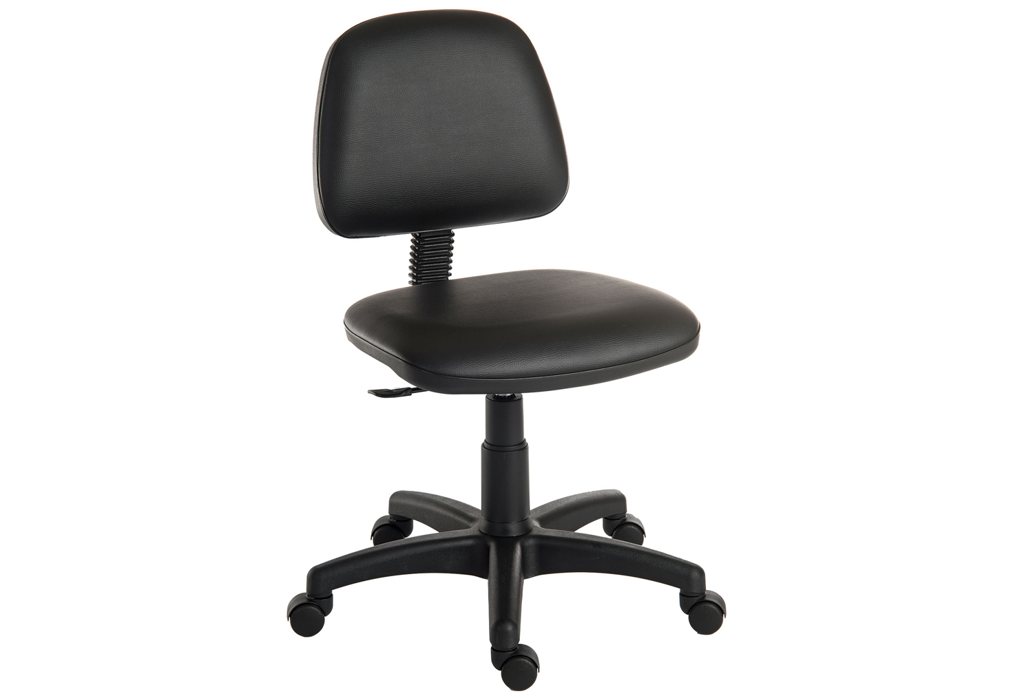 Ergo Basic Medium Back Polyurethane Operator Office Chair, Black, Express Delivery