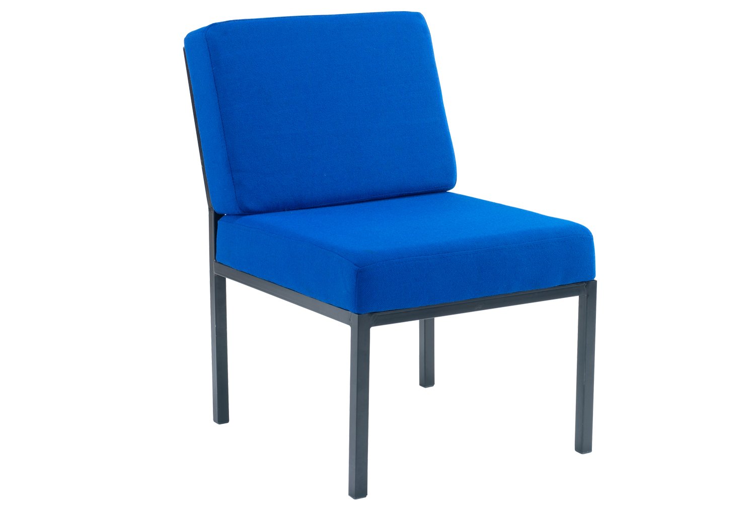 Metz Steel Framed Reception Chair, Blue, Express Delivery