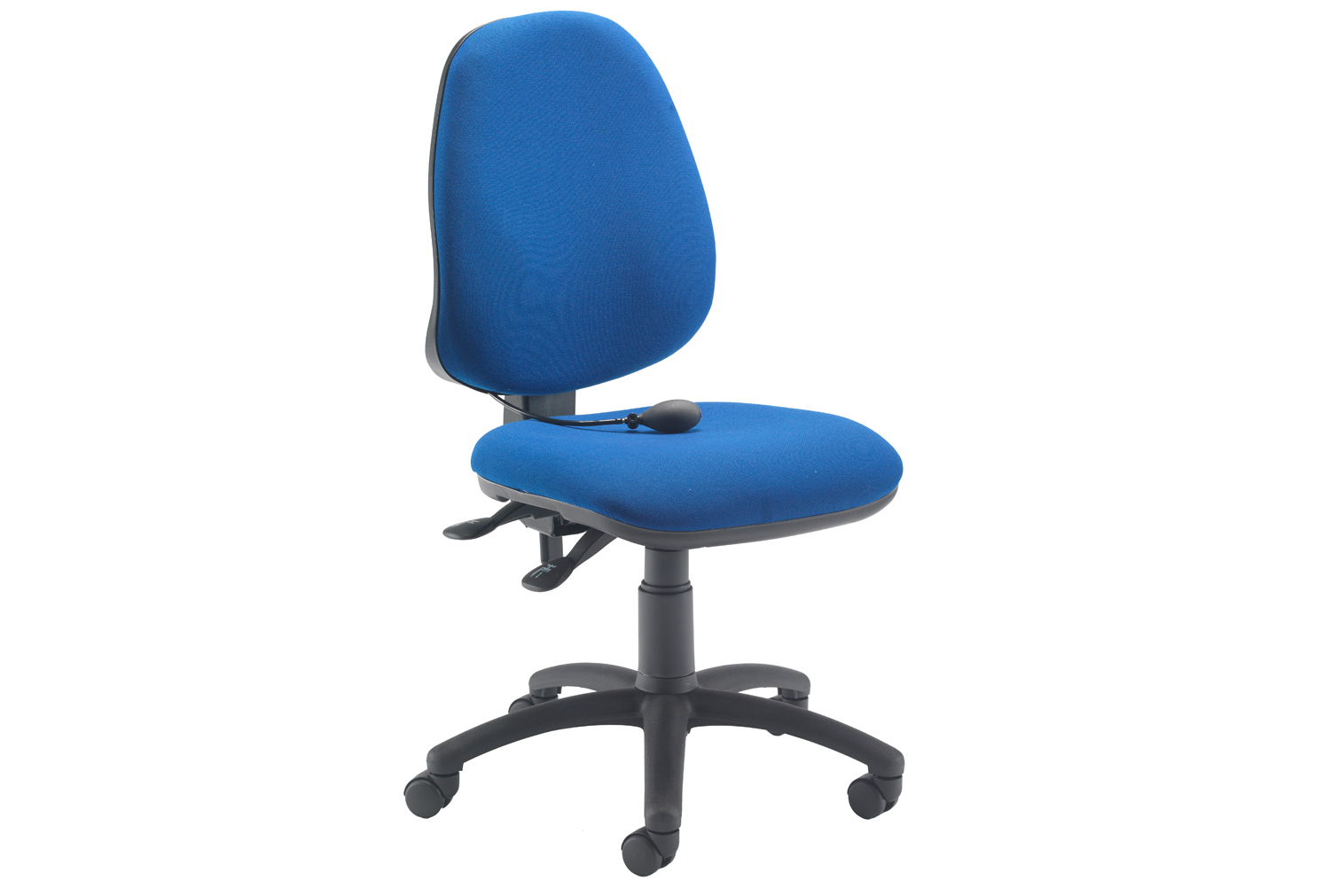 Orchid Lumbar Pump Ergonomic Operator Office Chair, Blue, Fully Installed