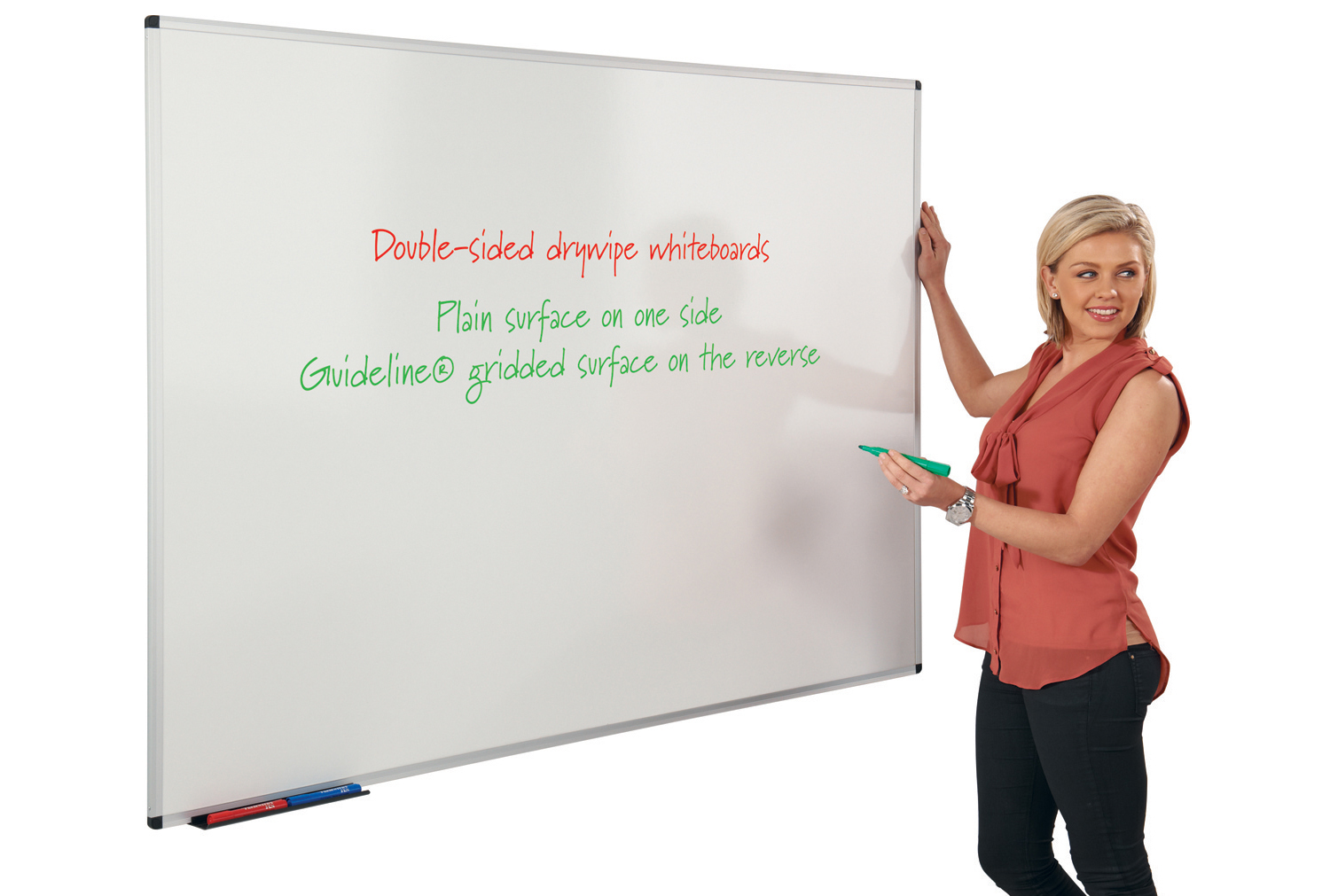 Write-On Dual Faced Whiteboards, 90wx120h (cm)