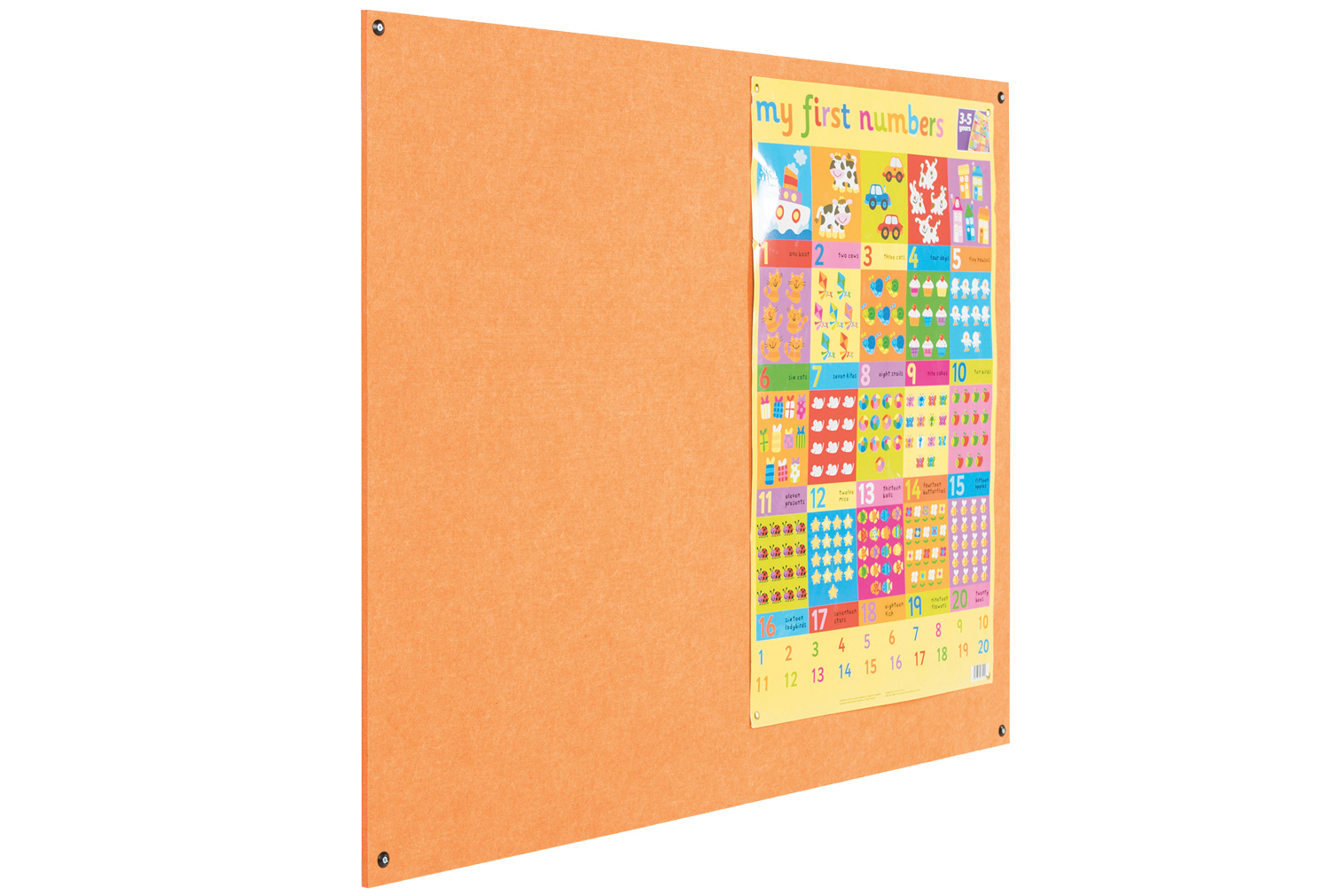 Eco-Colour Resist-A-Flame Frameless Noticeboards, 240wx120h (cm), Blue