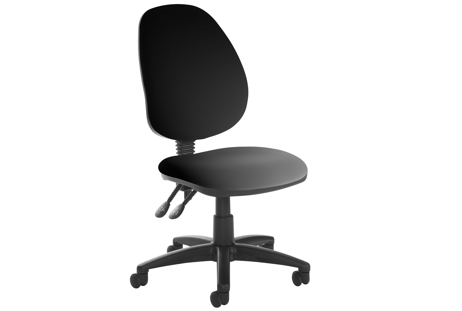 Vantage Plus High Back PCB Vinyl Operator Office Chair No Arms, Black, Fully Installed