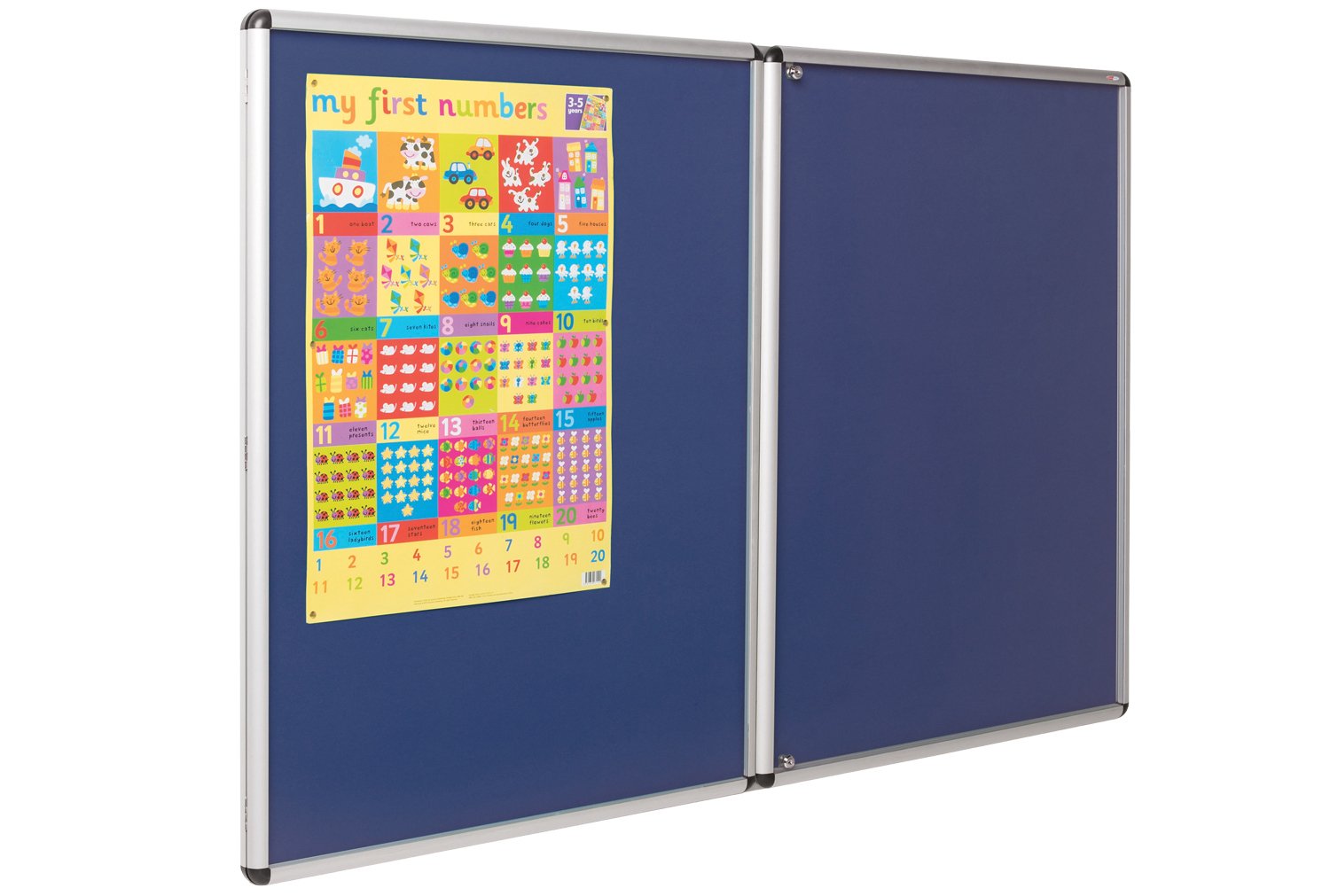 Eco-Colour Resist-A-Flame Tamperproof Noticeboards, 180wx120h (cm), Grey