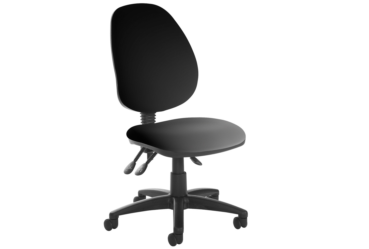Vantage Plus High Back Asynchro Vinyl Operator Office Chair No Arms, Black, Fully Installed