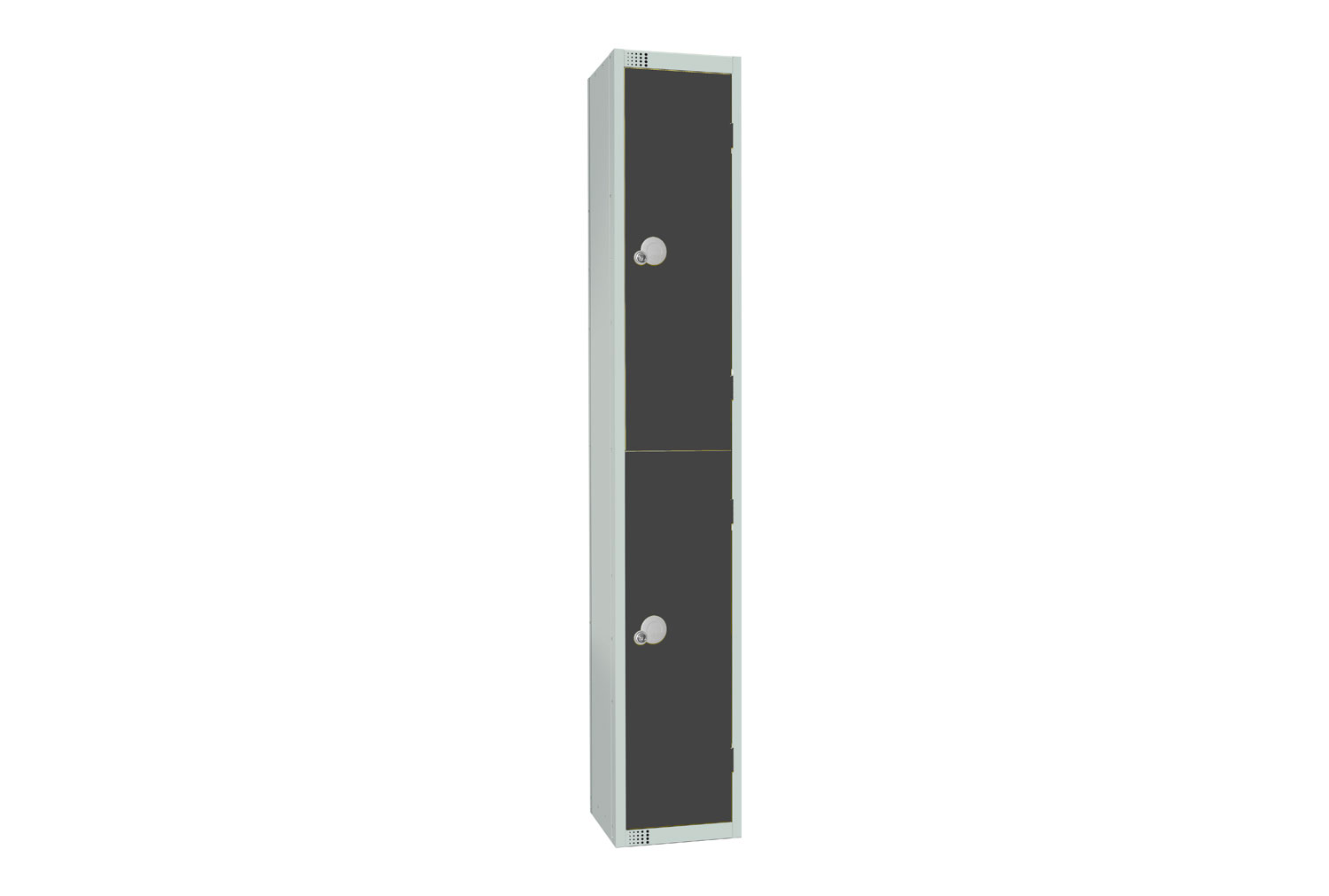 Elite Standard 2 Door Locker, 30wx30dx180h (cm), Cam Lock, Dark Grey