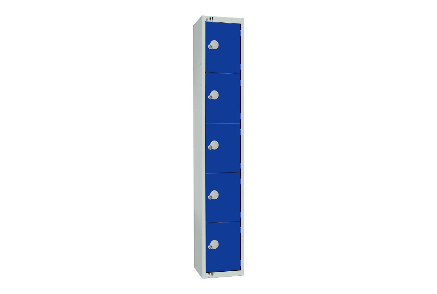 Elite Standard 5 Door Locker, 30wx45dx180h (cm), Cam Lock, Blue