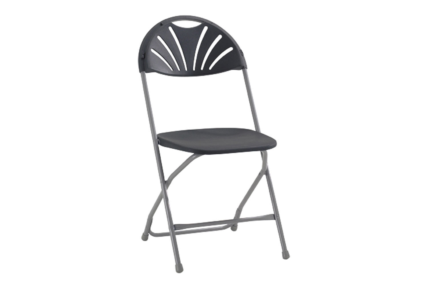 Pack Of 8 Fan Back Lightweight Folding Office Chairs, Charcoal