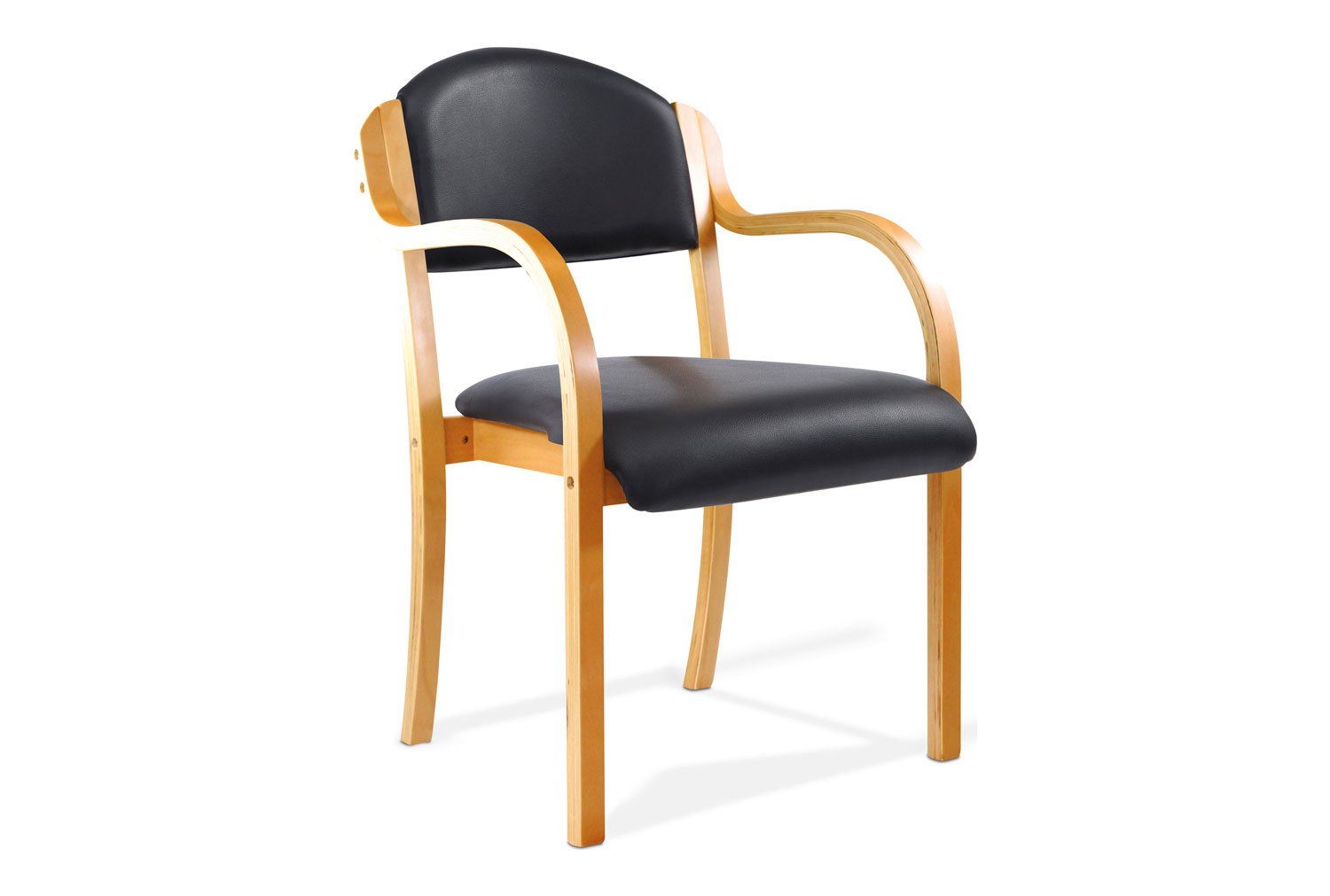 Verve Vinyl Stacking Armchairs (Black), Express Delivery