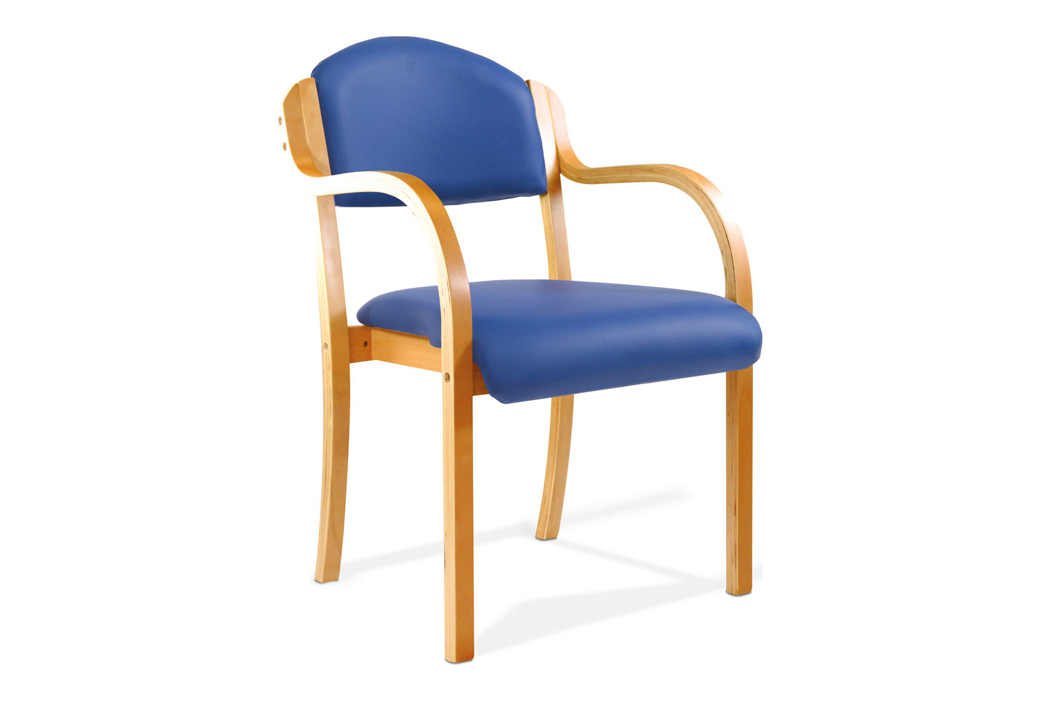 Verve Vinyl Stacking Armchairs (Blue), Fully Installed