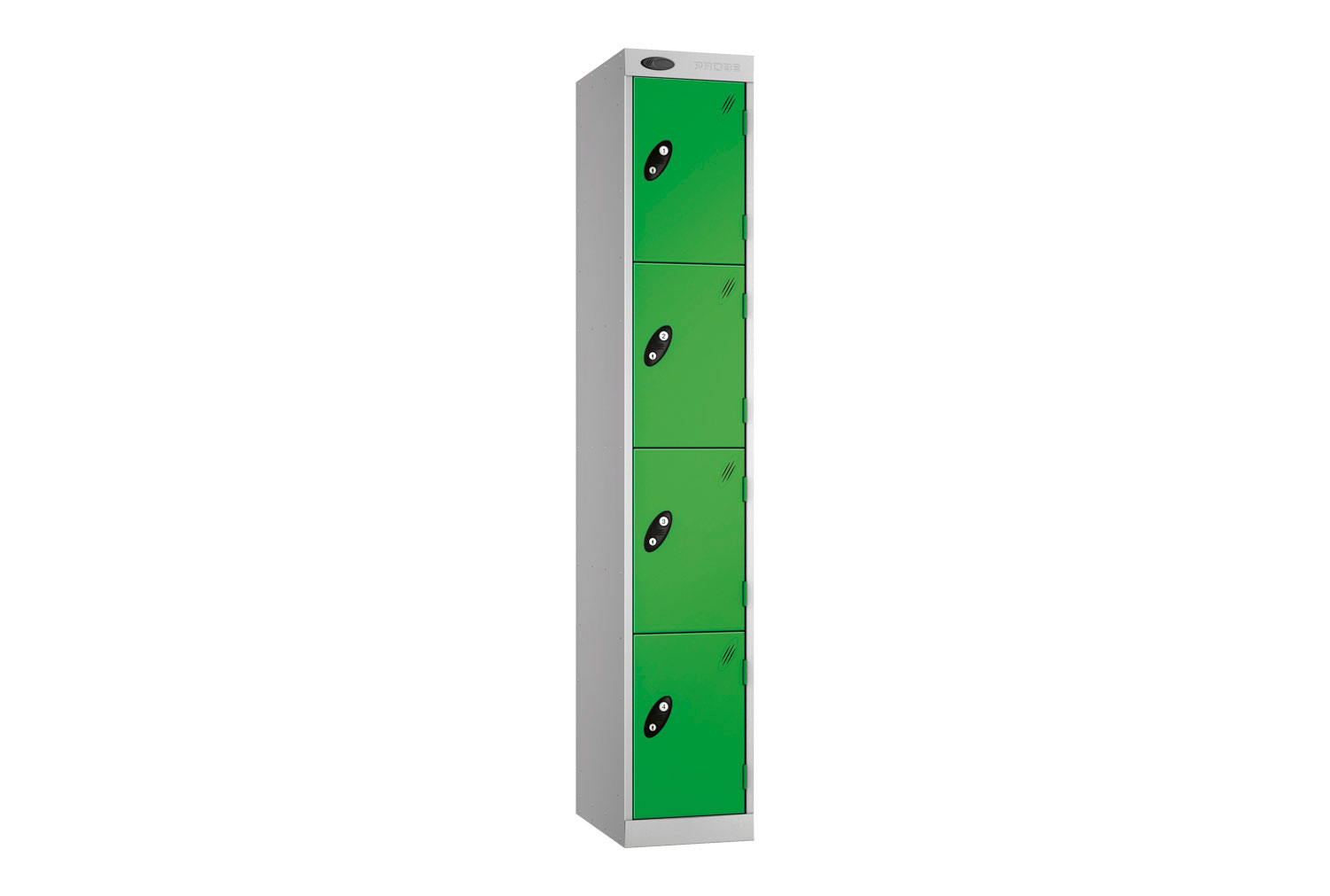 Express Delivery Probe 4 Door Locker, 30wx45dx180h (cm), Cam Lock, Green