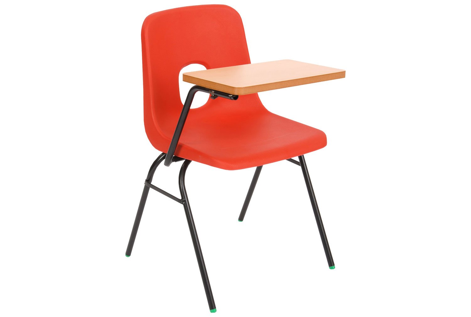 Qty 8 - Hille E Series Classroom Chair With Writing Tablet, 14+ Years - 41wx37dx46h (cm), Black Frame, Black