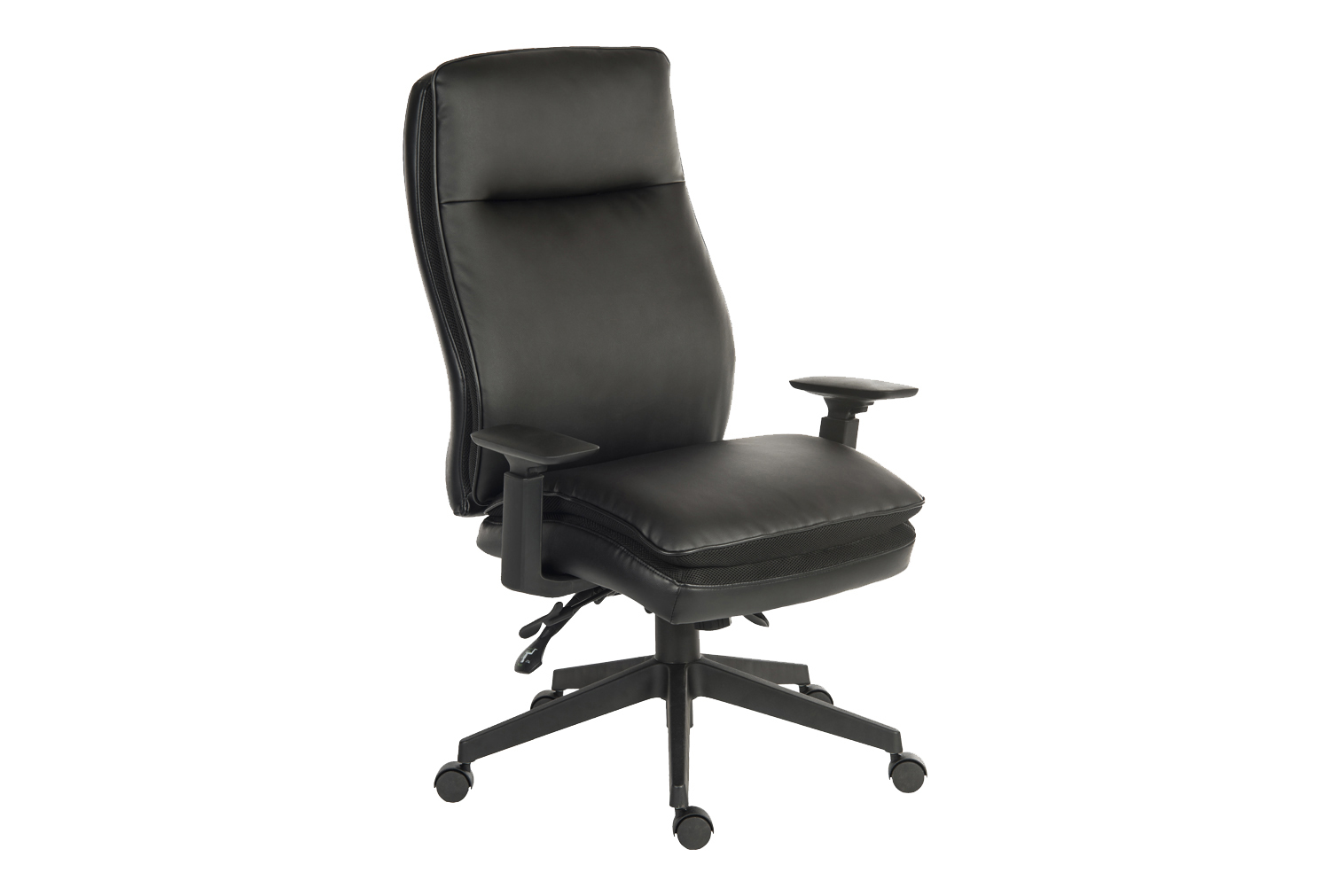 Harlan Ergonomic Executive Leather Faced Office Chair, Express Delivery