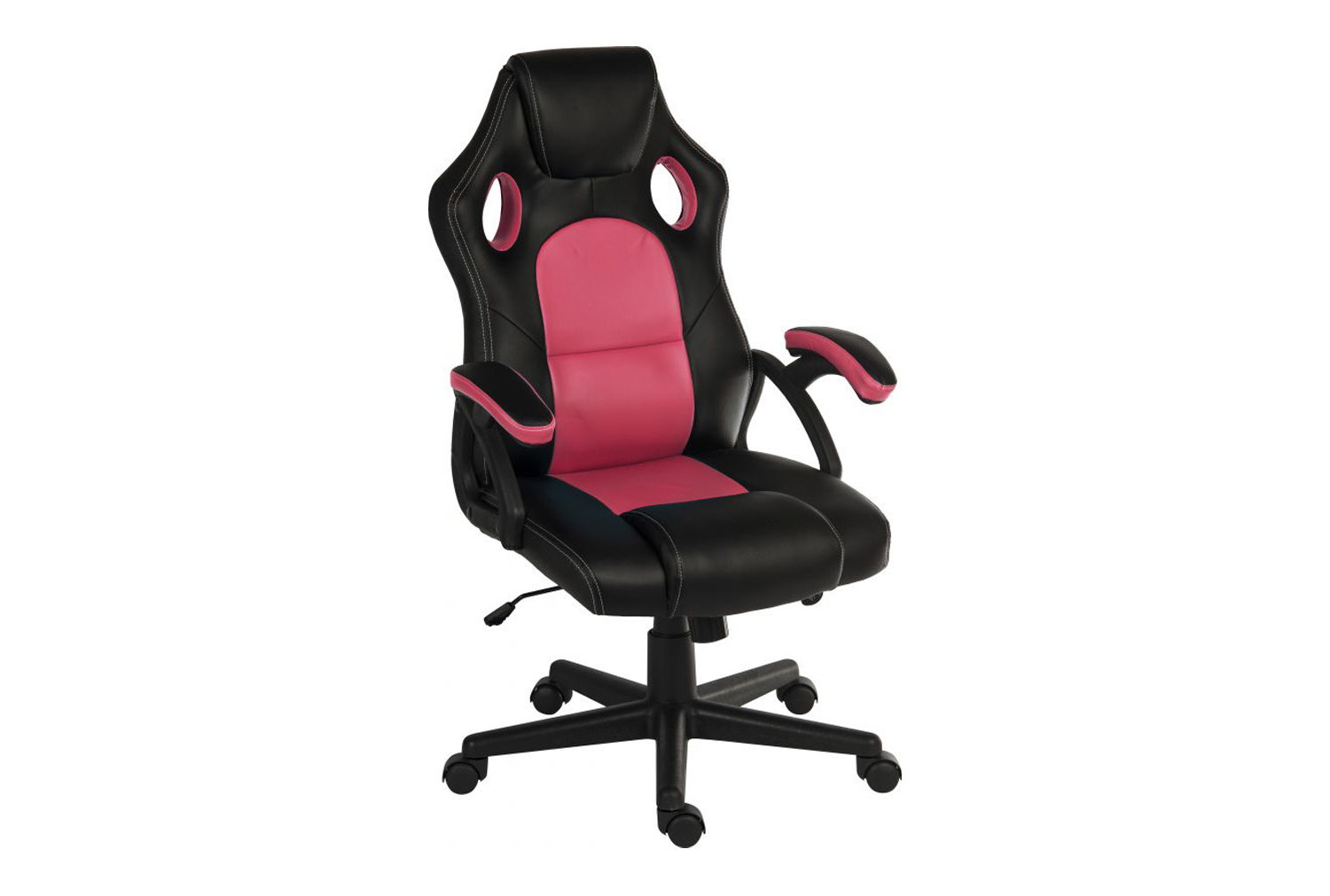 Torance High Back Polyurethane Gaming Office Chair (Black/Pink), Express Delivery