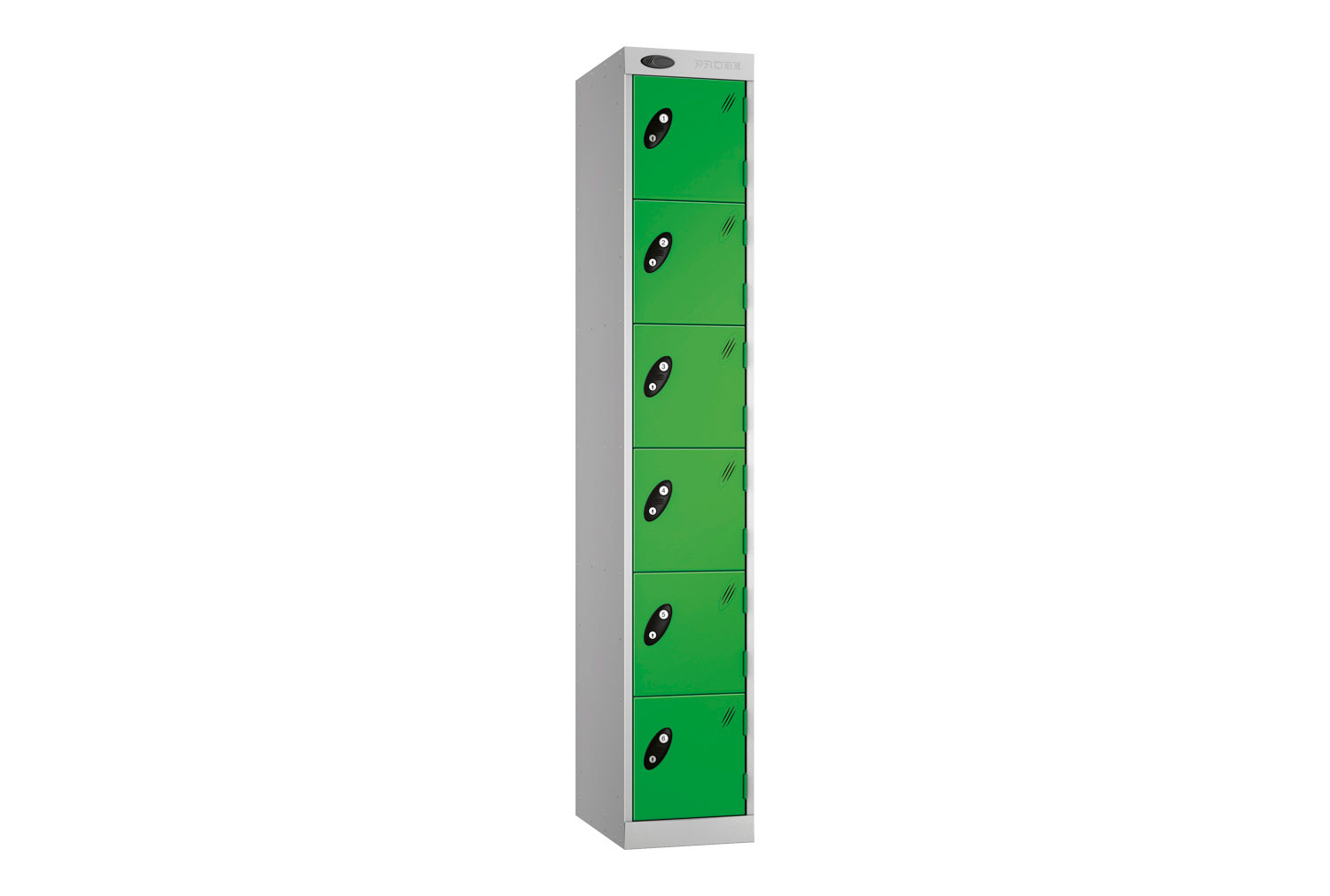 Express Delivery Probe 6 Door Locker, 30wx30dx180h (cm), Cam Lock, Green