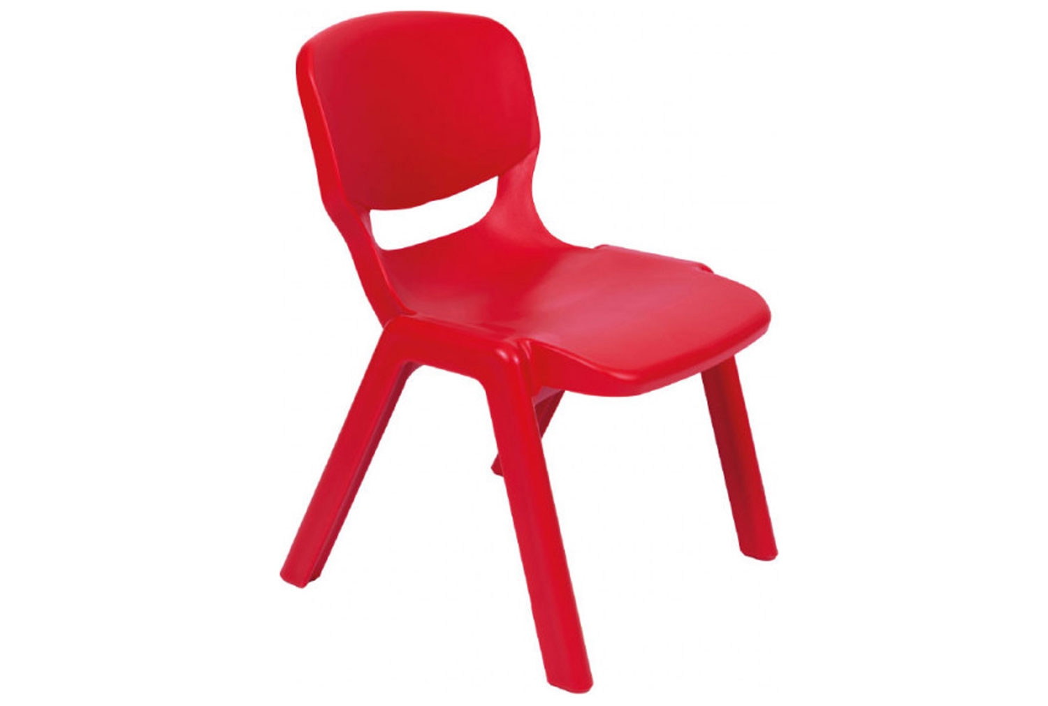 Qty 6 - Ergos Classroom Chairs, 4-6 Years - 30wx36dx31h (cm), Bright Red