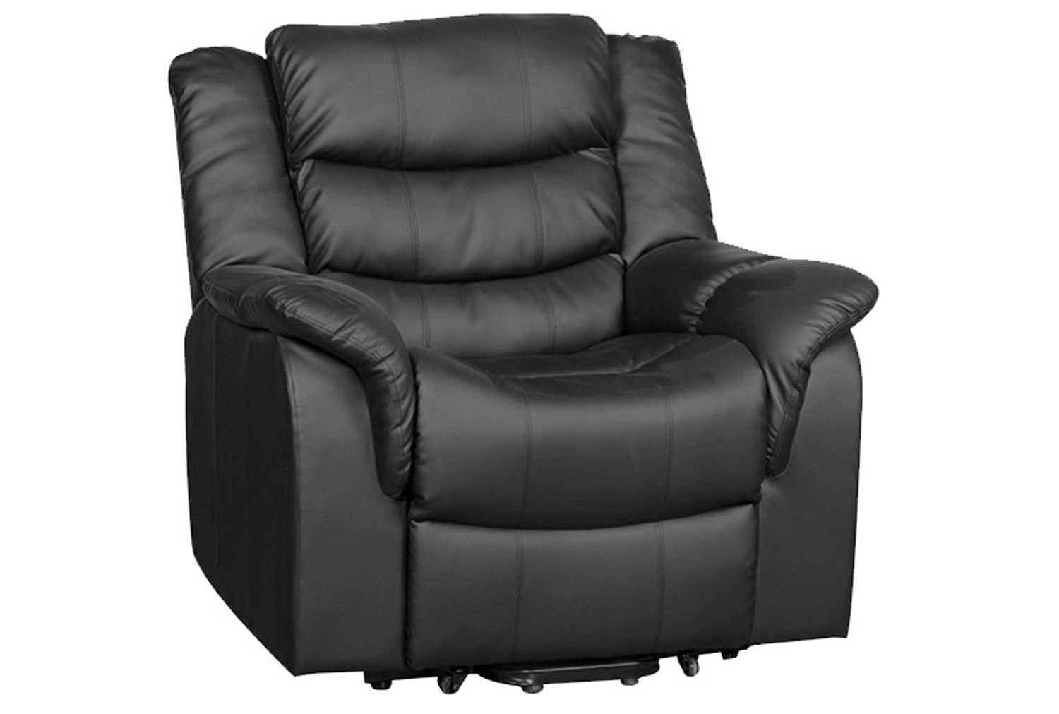 Hunter Leather Recliner Office ArmOffice Chair (Black), Manual Recliner