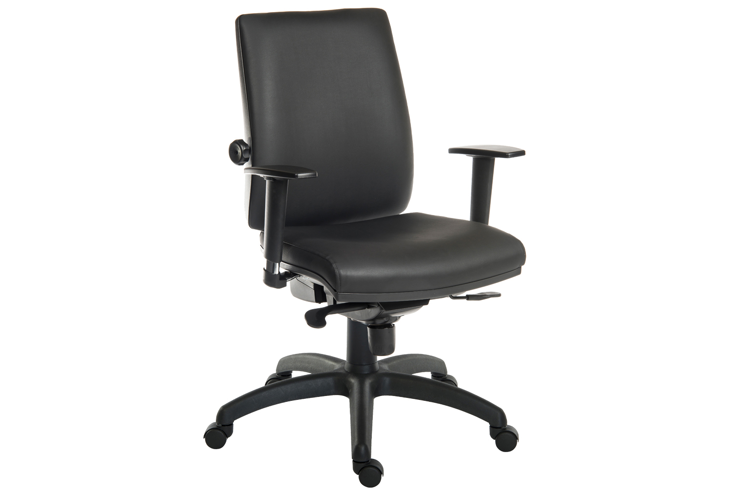 Baron 24HR Ergonomic Operator Office Chair With Arms (PU), Deluxe Adjustable Arms