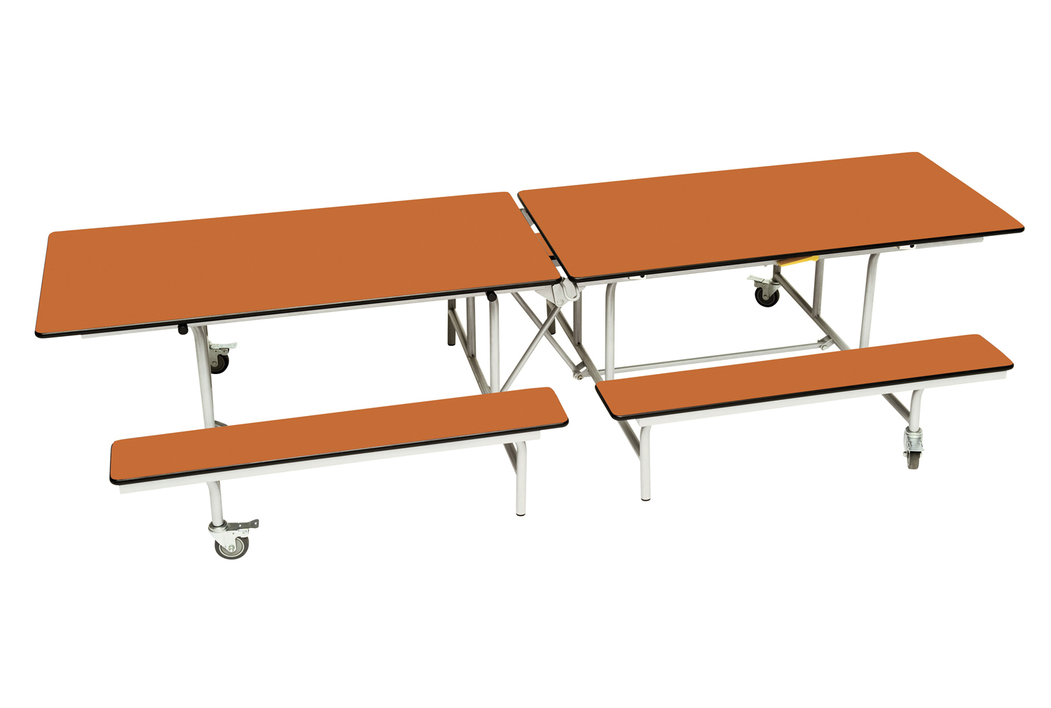 Mobile Folding Bench Unit, 74 (cm), Orange