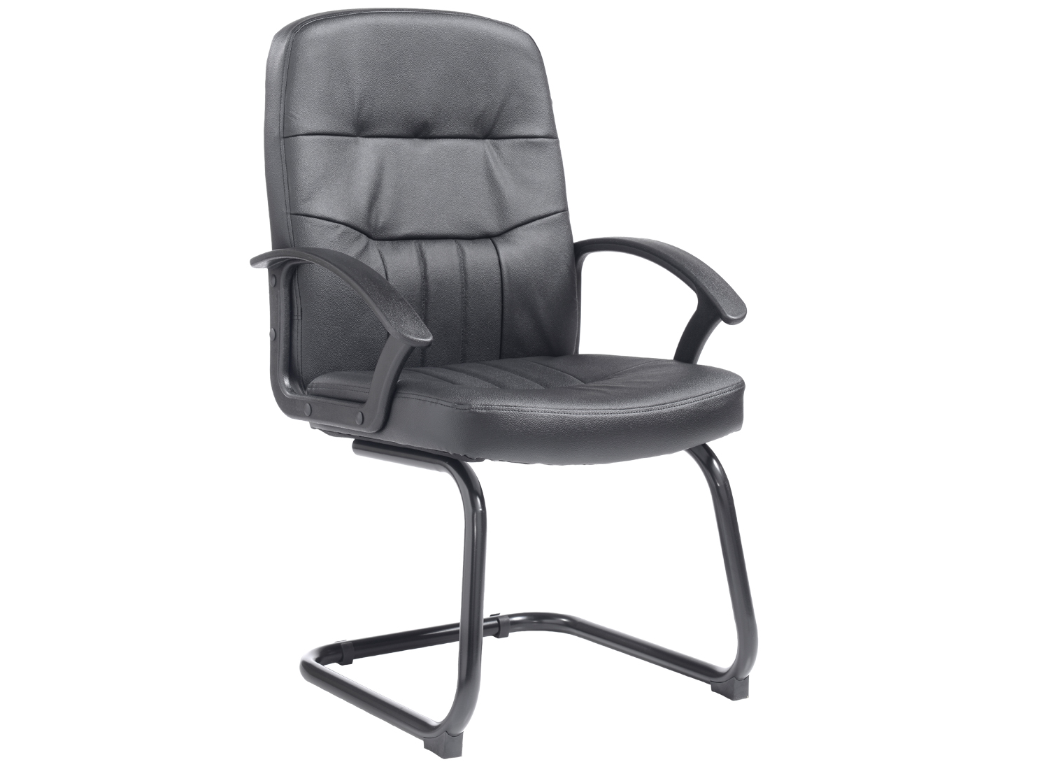 York Leather Faced Cantilever Office Chair, Express Delivery