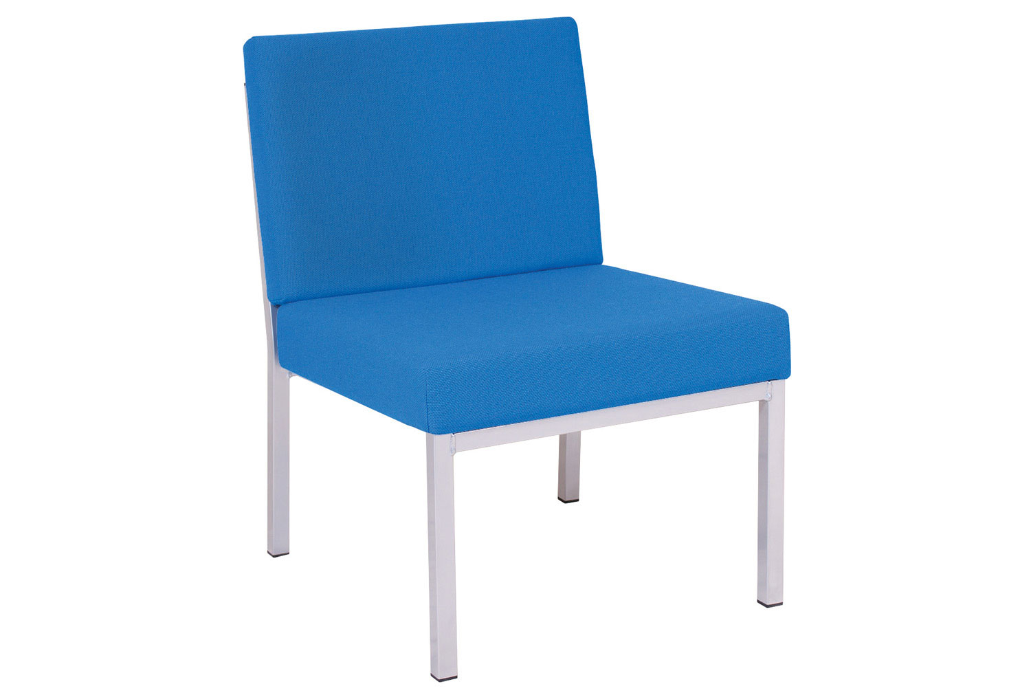 Qty 4 - Segura Reception Side Chair, Silver Frame, Pewter
